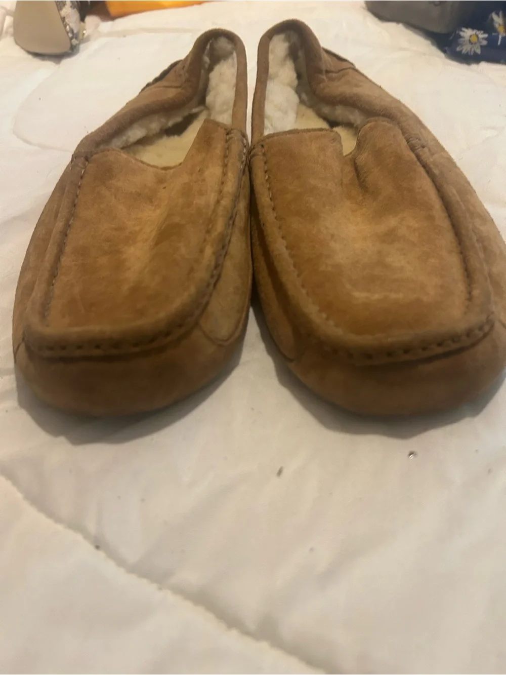 UGG Men's Suede Shearling Loafers - Chestnut